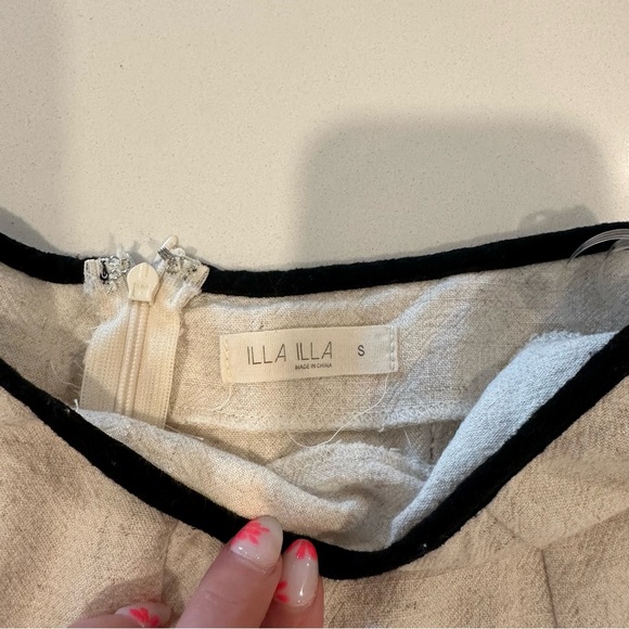 Illa Illa Linen Cream Sleeveless Ruffle Top and Shorts 2 Piece Set - Picture 14 of 16